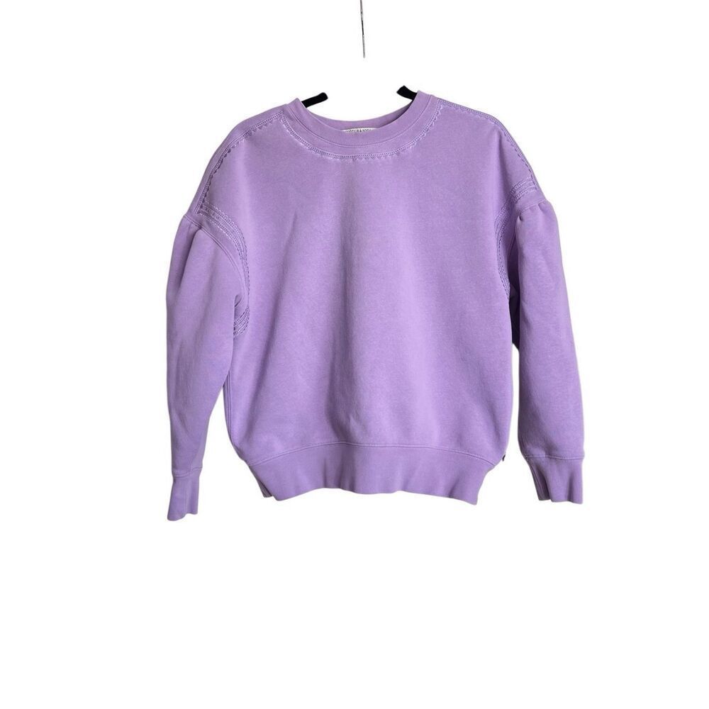 Scotch & Soda‎ Anthropologie Sweatshirt Womens SZ S Lilac Crewneck Embroidered